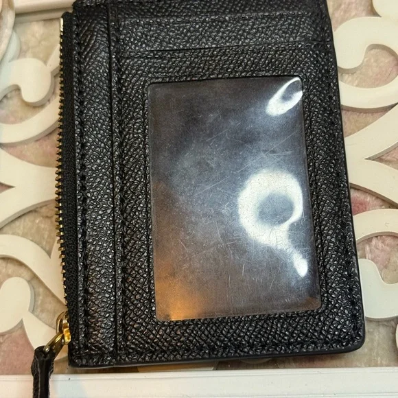 Coach Logo Cross-grain Mini Skinny ID Case with keychain loop - Picture 7 of 11